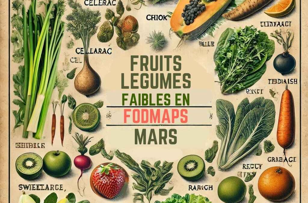 Les Fruits et Légumes faibles en FODMAP en Mars