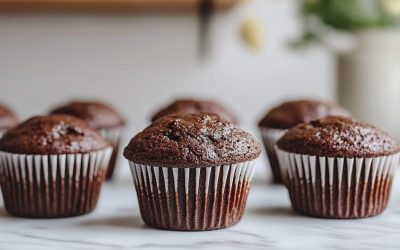 Muffins au chocolat noir sans gluten et sans lactose